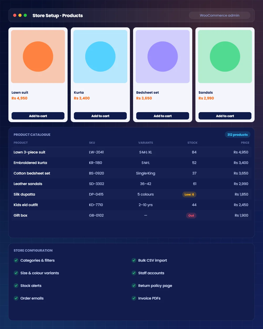WooCommerce online store design and setup in Lahore